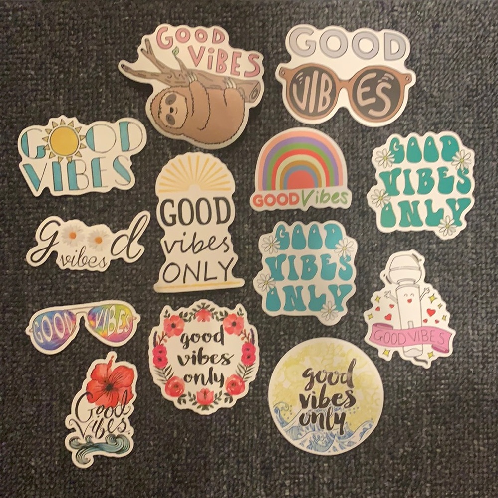 Pack of 13 stickers (good vibes bundle)
